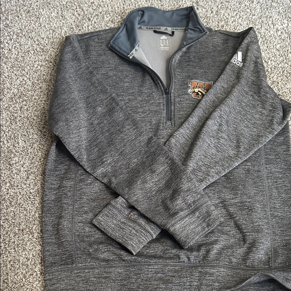 Western Michigan Adidas Quarter Zip- unisex medium. Perfect condition.